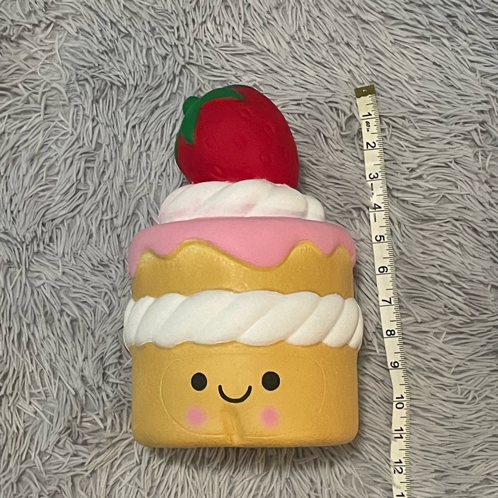 Large Strawberry Cake Squishy Squishable Toy - Picture 8 of 8
